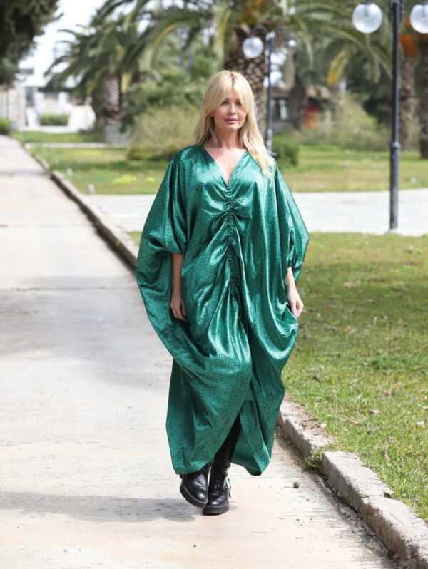 Leopard green dress